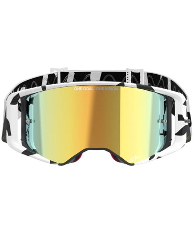 GAFAS ALPINESTARS SUPERTECH CORP WHITE/GOLD/LENS MIRROR GOLD