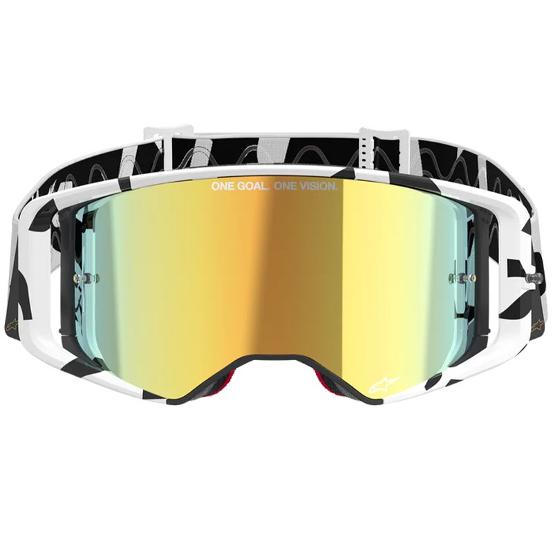 GAFAS ALPINESTARS SUPERTECH CORP WHITE/GOLD/LENS MIRROR GOLD