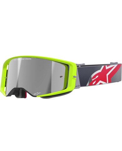 GAFAS ALPINESTARS SUPERTECH CORP YELLOW FLUO/RED/LENS MIRROR SILVER