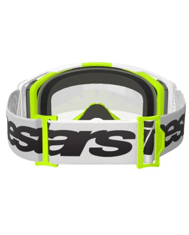 GAFAS ALPINESTARS VISION 8 WORDMARK WHITE/YELLOW FLUO/LENS MIRROR SILVER