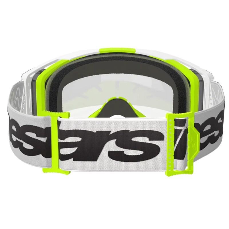 GAFAS ALPINESTARS VISION 8 WORDMARK WHITE/YELLOW FLUO/LENS MIRROR SILVER