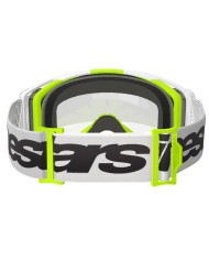 GAFAS ALPINESTARS VISION 8 WORDMARK WHITE/YELLOW FLUO/LENS MIRROR SILVER
