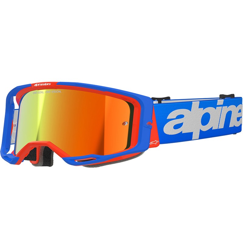 GAFAS ALPINESTARS VISION 8 WORDMARK BLUE/ORANGE/LENS MIRROR RED