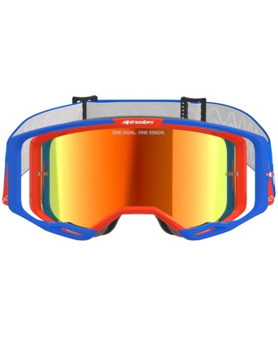 GAFAS ALPINESTARS VISION 8 WORDMARK BLUE/ORANGE/LENS MIRROR RED