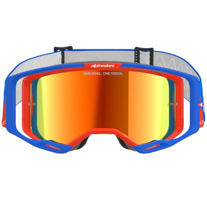 GAFAS ALPINESTARS VISION 8 WORDMARK BLUE/ORANGE/LENS MIRROR RED