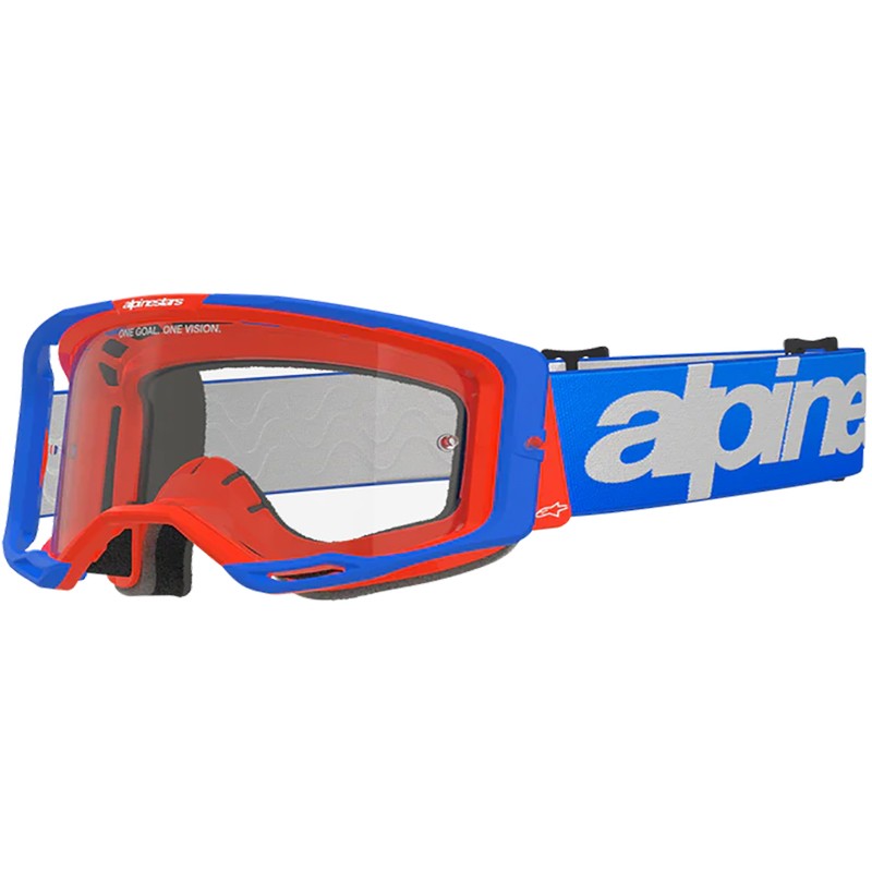GAFAS ALPINESTARS VISION 8 WORDMARK BLUE/ORANGE/LENS CLEAR