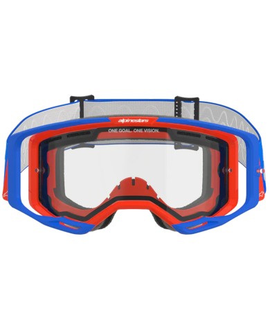 GAFAS ALPINESTARS VISION 8 WORDMARK BLUE/ORANGE/LENS CLEAR