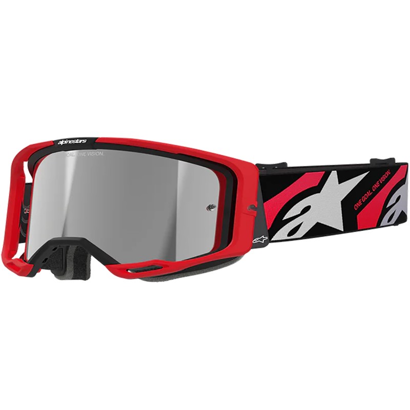 GAFAS ALPINESTARS VISION 8 LUAR RED/BLACK/LENS MIRROR SILVER
