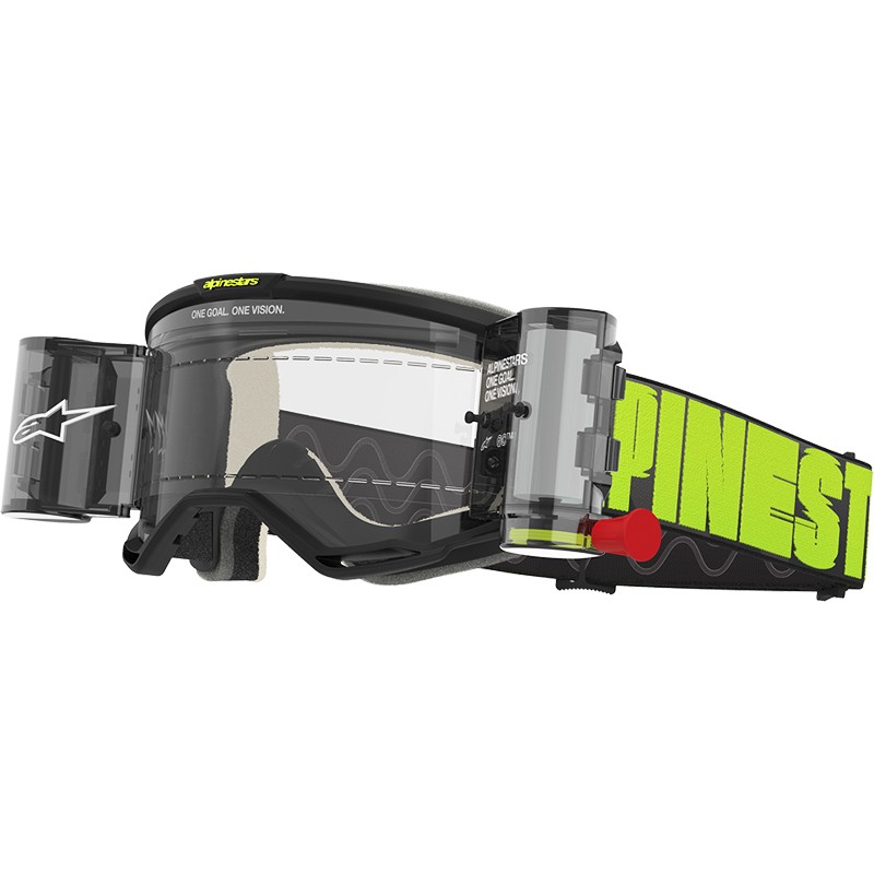 GAFAS ALPINESTARS VISION 5 HOLLOW ROLL-OFF CHARCOAL/FLUO YELLOW