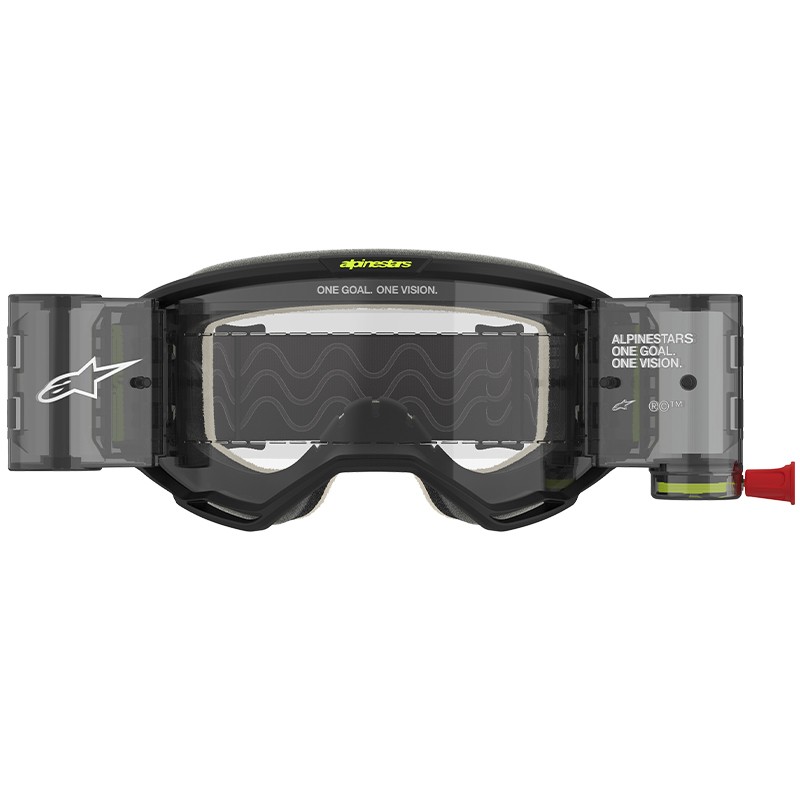 GAFAS ALPINESTARS VISION 5 HOLLOW ROLL-OFF CHARCOAL/FLUO YELLOW