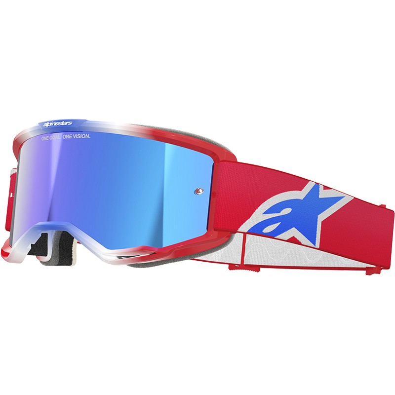 GAFAS ALPINESTARS VISION 5 CORP RED/WHITE/BLUE/LENS MIRROR BLUE