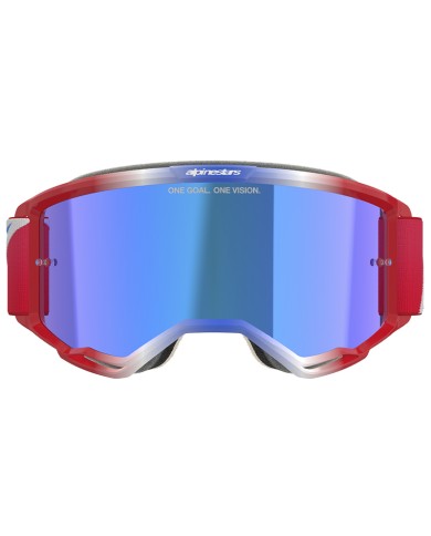 GAFAS ALPINESTARS VISION 5 CORP RED/WHITE/BLUE/LENS MIRROR BLUE
