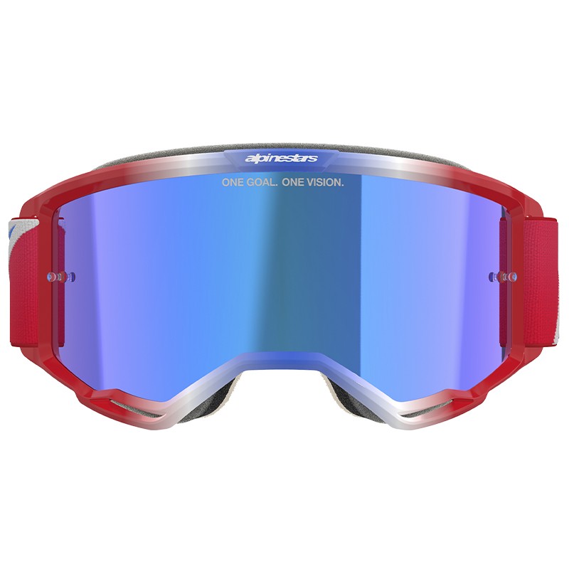 GAFAS ALPINESTARS VISION 5 CORP RED/WHITE/BLUE/LENS MIRROR BLUE