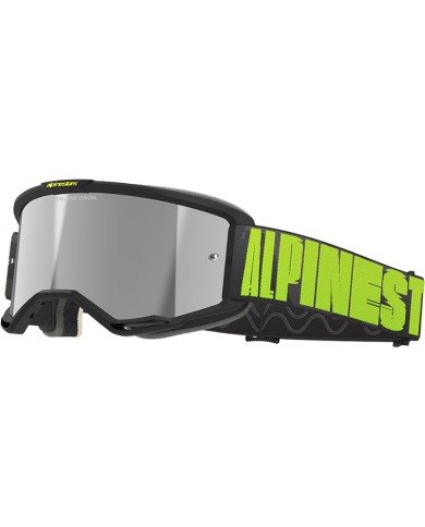GAFAS ALPINESTARS VISION 5 HOLLOW CHARCOAL/YELLOW FLUO/LENS MIRROR SILVER