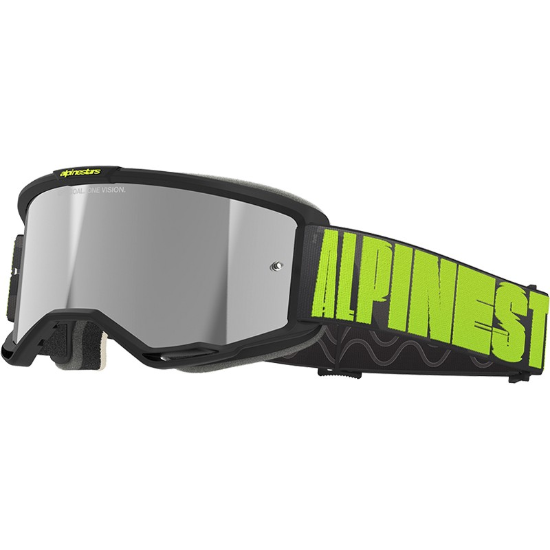 GAFAS ALPINESTARS VISION 5 HOLLOW CHARCOAL/YELLOW FLUO/LENS MIRROR SILVER