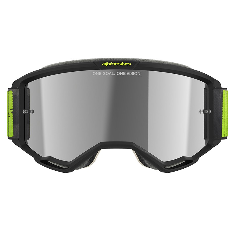 GAFAS ALPINESTARS VISION 5 HOLLOW CHARCOAL/YELLOW FLUO/LENS MIRROR SILVER