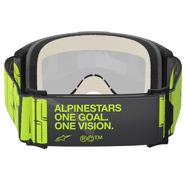 GAFAS ALPINESTARS VISION 5 HOLLOW CHARCOAL/YELLOW FLUO/LENS MIRROR SILVER