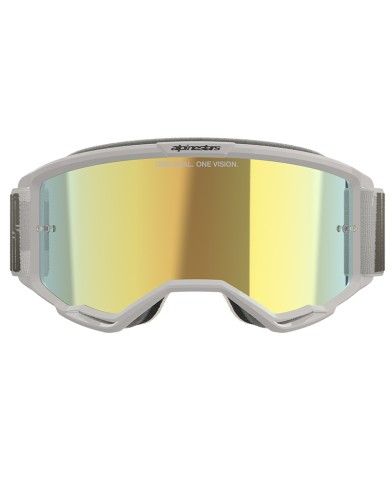 GAFAS ALPINESTARS VISION 5 HOLLOW WHITE/LENS MIRROR GOLD
