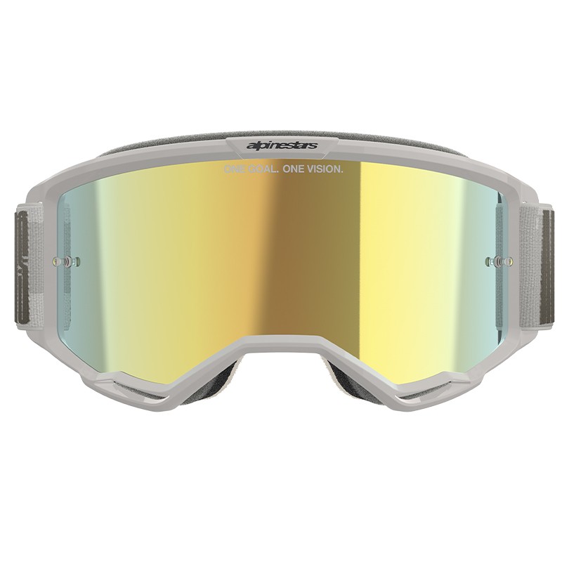GAFAS ALPINESTARS VISION 5 HOLLOW WHITE/LENS MIRROR GOLD