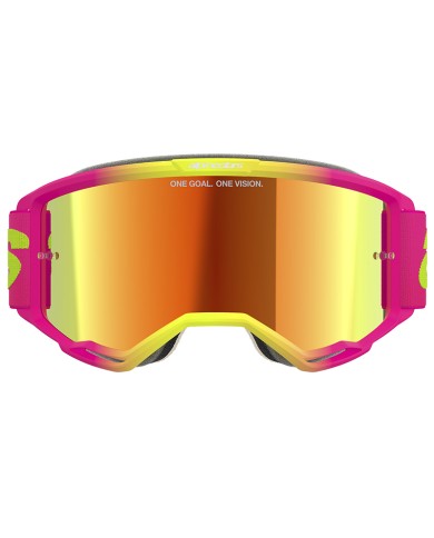 GAFAS ALPINESTARS VISION 5 WORDMARK PINK/FLUO YELLOW/LENS MIRROR RED