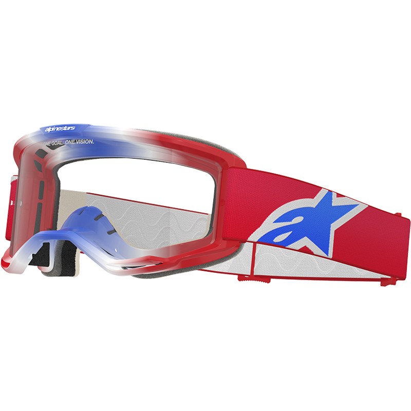 GAFAS ALPINESTARS VISION 5 CORP RED/WHITE/BLUE/LENS CLEAR