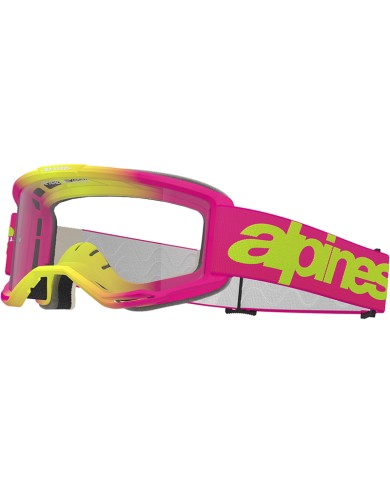 GAFAS ALPINESTARS VISION 5 WORDMARK PINK/FLUO YELLOW/LENS CLEAR