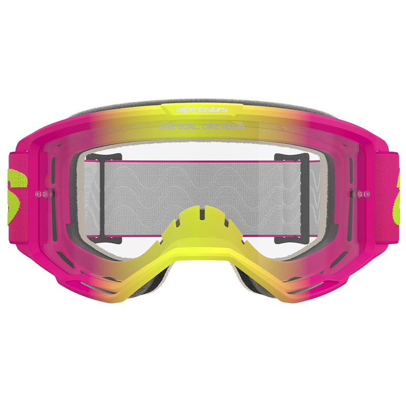 GAFAS ALPINESTARS VISION 5 WORDMARK PINK/FLUO YELLOW/LENS CLEAR