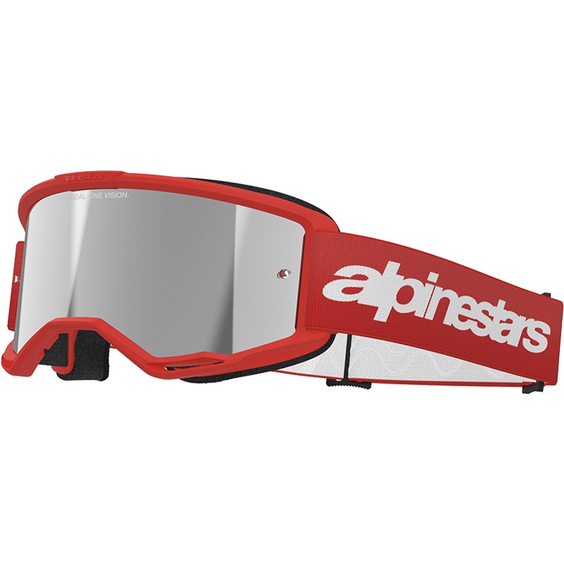 GAFAS ALPINESTARS VISION 3 WORDMARK RED/LENS MIRROR SILVER