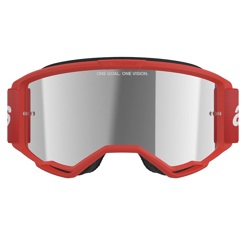 GAFAS ALPINESTARS VISION 3 WORDMARK RED/LENS MIRROR SILVER