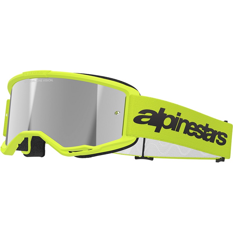 GAFAS ALPINESTARS VISION 3 WORDMARK YELLOW FLUO/LENS MIRROR SILVER