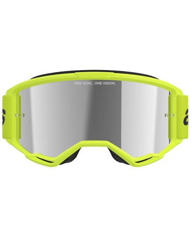 GAFAS ALPINESTARS VISION 3 WORDMARK YELLOW FLUO/LENS MIRROR SILVER