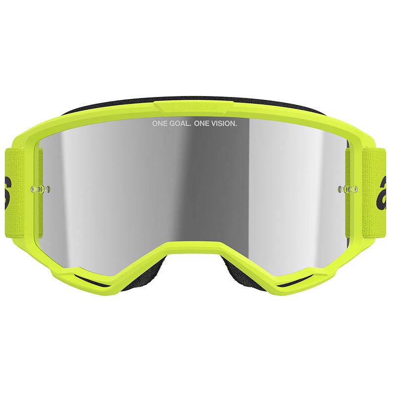 GAFAS ALPINESTARS VISION 3 WORDMARK YELLOW FLUO/LENS MIRROR SILVER