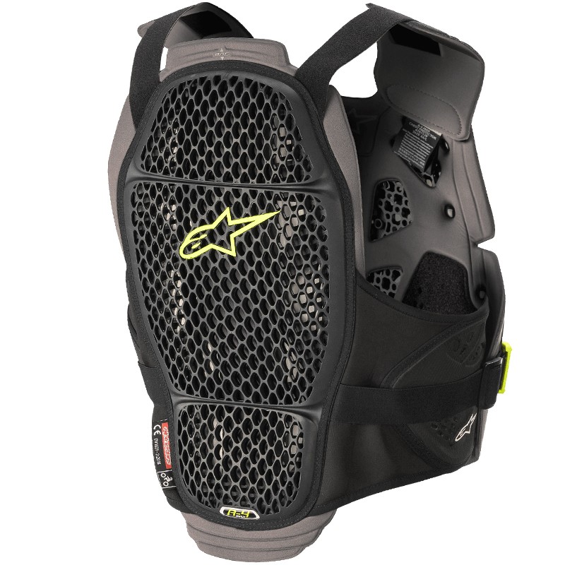PROTECCION ALPINESTARS A-4 MAX CHEST PROTECTOR BLACK/ANTHRACITE/YELLOW FLUO