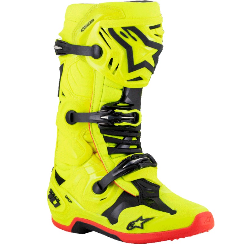 BOTAS ALPINESTARS TECH 10 YELLOW FLUO/BLACK/RED FLUO