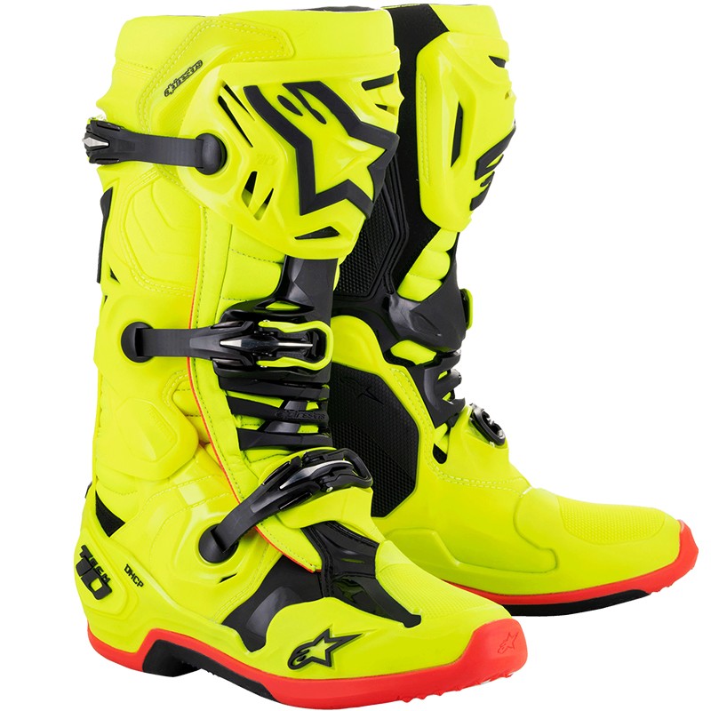 BOTAS ALPINESTARS TECH 10 YELLOW FLUO/BLACK/RED FLUO