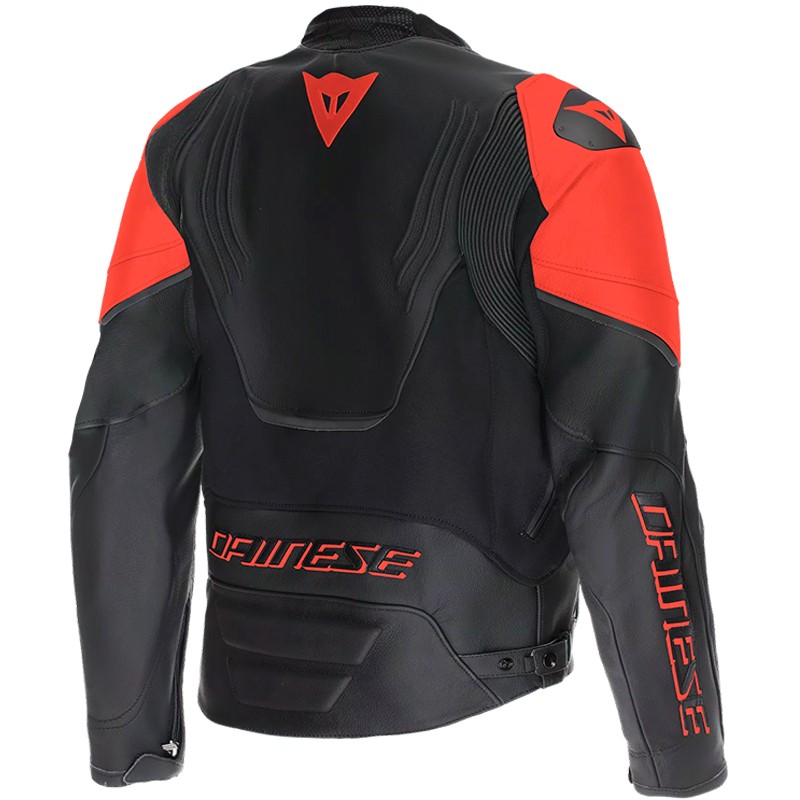 CHAQUETA DAINESE RACING 5 BLACK/BLACK/RED FLUO