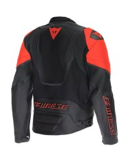CHAQUETA DAINESE RACING 5 PERFORADA BLACK/BLACK/RED FLUO