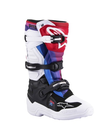 BOTAS ALPINESTARS TECH 7S JUNIOR WHITE/BLACK/RAINBOW