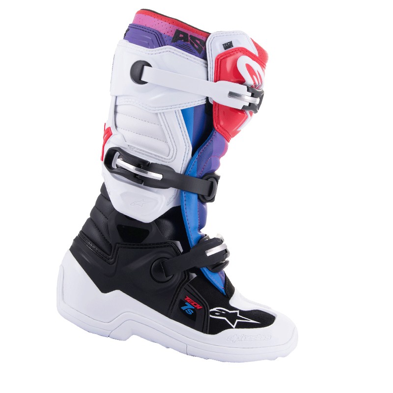 BOTAS ALPINESTARS TECH 7S JUNIOR WHITE/BLACK/RAINBOW