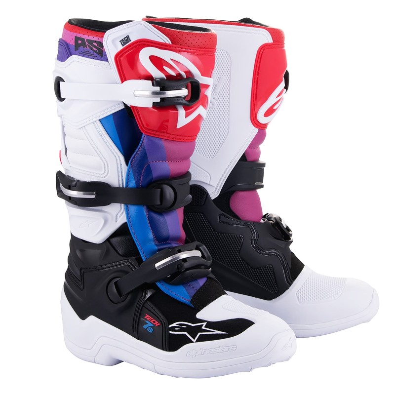 BOTAS ALPINESTARS TECH 7S JUNIOR WHITE/BLACK/RAINBOW