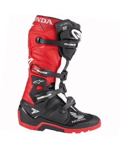 BOTAS ALPINESTARS TECH 7 ENDURO DRYSTAR HONDA BLACK/RED BRIGHT