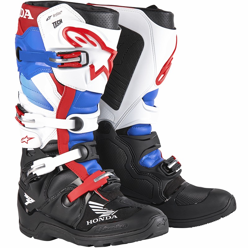 BOTAS ALPINESTARS TECH 7 ENDURO DRYSTAR HONDA BLACK/WHITE/RED/BLUE