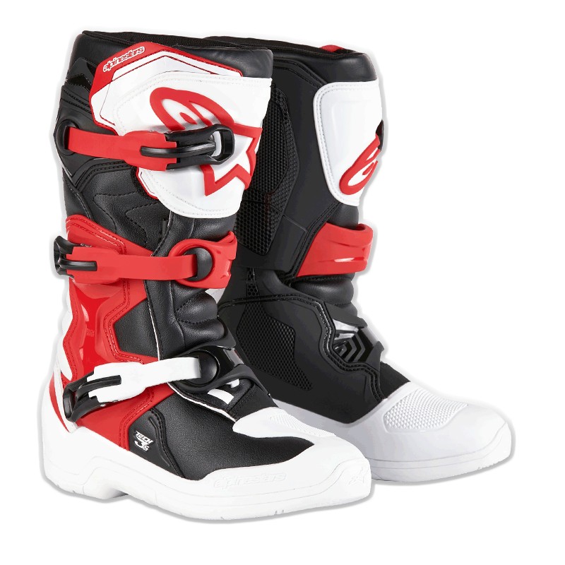 BOTAS ALPINESTARS TECH 3S JUNIOR WHITE/BLACK/RED LIGHT