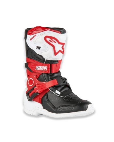 BOTAS ALPINESTARS TECH 3S KIDS WHITE/BLACK/RED BRIGHT