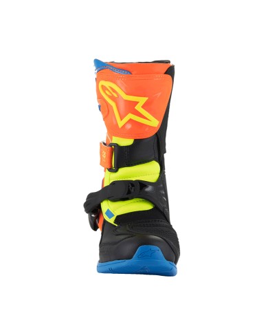BOTAS ALPINESTARS TECH 3S KIDS ORANGE/BLUE/YELLOW FLUO