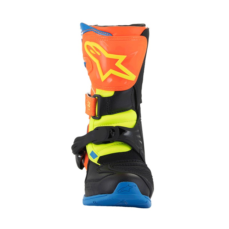 BOTAS ALPINESTARS TECH 3S KIDS ORANGE/BLUE/YELLOW FLUO