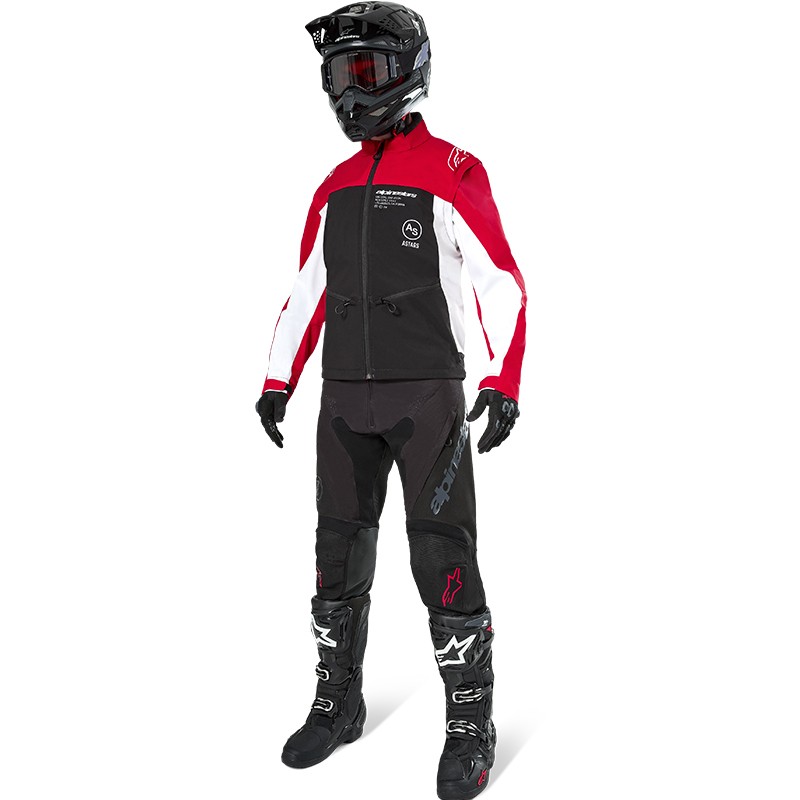 CHAQUETA ALPINESTARS LITE-DURA SOFTSHELL BLACK/BRIGT RED/WHITE