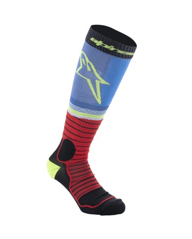 CALCETINES ALPINESTARS MX PRO V2 BLACK/RED/LIGHT BLUE