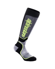 CALCETINES ALPINESTARS MX PLUS BLACK/GREY/YELLOW FLUO
