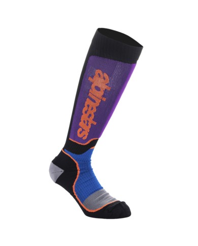 CALCETINES ALPINESTARS MX PLUS BLACK/BLUE/PURPLE